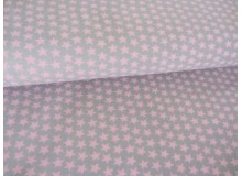 Jersey Sternchen rosa auf grau